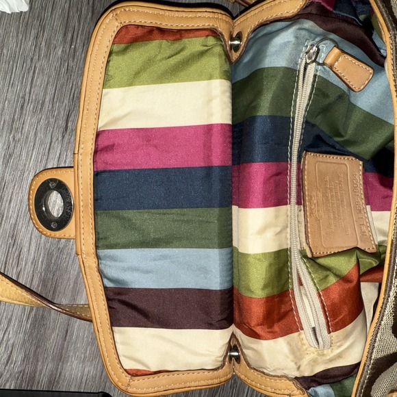 Coach Willis Brown Signature Canvas Tan‎ Leather 65th Anniversary Crossbody Bag! - Picture 7 of 15